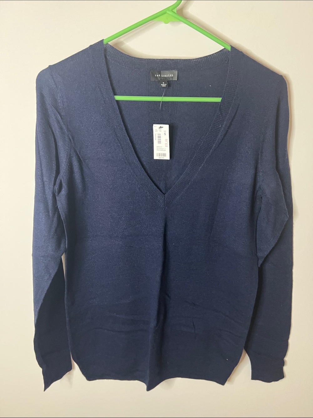 The Limited Navy V-Neck Sweater
